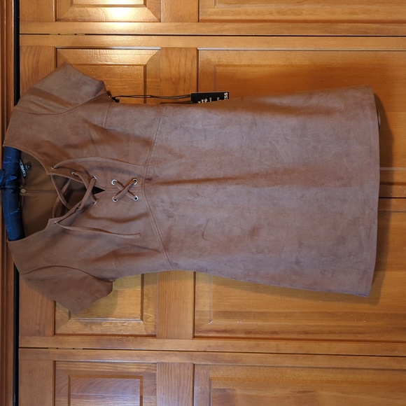 Express Dresses & Skirts - NWT Express Faux Suede Mini Dress Size 10